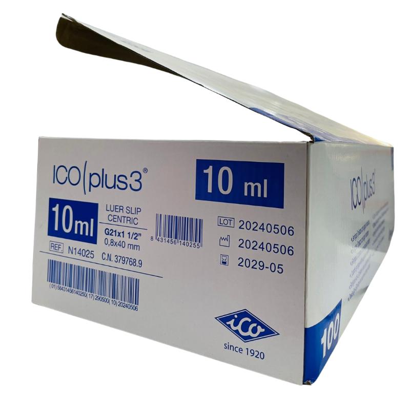 JERINGA 10 ML CON AGUJA DE 21G 0 8x40 C/100UDS