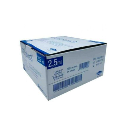 JERINGA 2 5 ML CON AGUJA 22G 0 7X30 C/100UDS