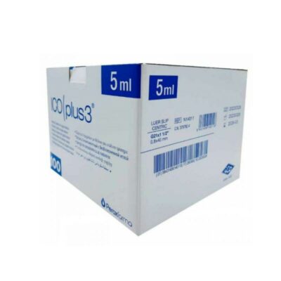 Jeringa 3 piezas con aguja ICOplus3 5 ml 21G 0.8 x 40 mm 100Uds