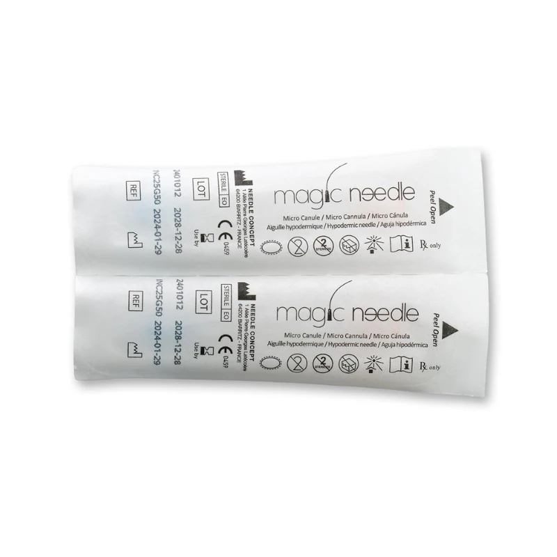 Microcánula Magic Needle 18G x 70 mm. Caja de 25 unidades