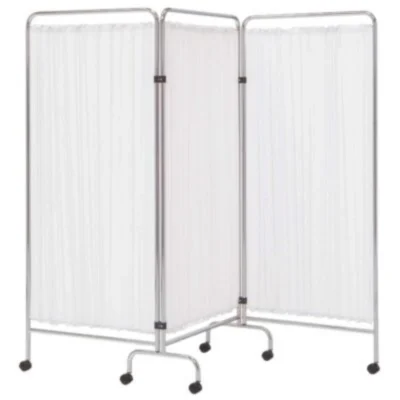 Biombo plegable de separación 3 cuerpos - Acero cromado