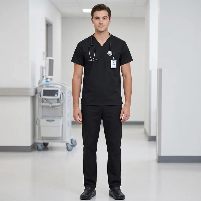 Conjunto Sanitario Unisex color negro