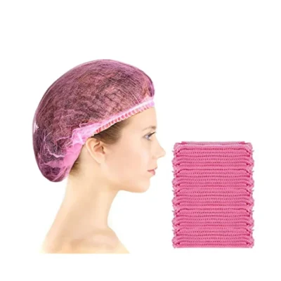 Gorro desechable plegado 100 unidades rosa