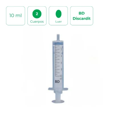Jeringa de 2 cuerpos BD Discardit 10ml