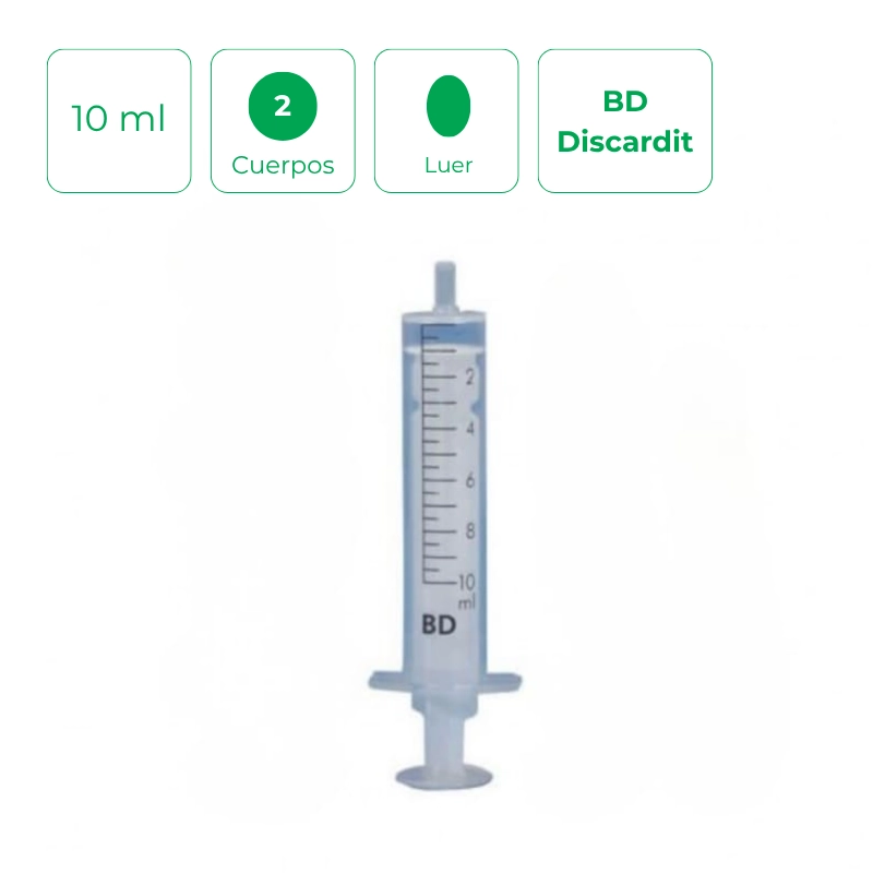 Jeringa de 2 cuerpos BD Discardit 10ml