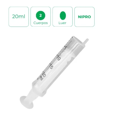 Jeringa de 2 cuerpos Luer 20ml – Caja de 100
