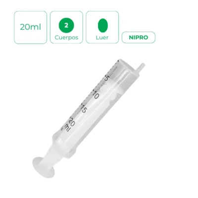 Jeringa de 2 cuerpos Luer 20ml – Caja de 100