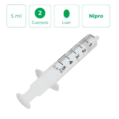 Jeringa de 2 cuerpos Luer 5ml