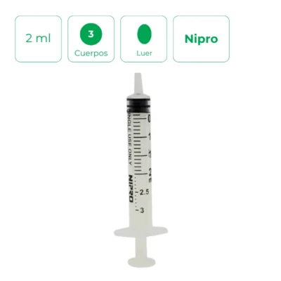 Jeringa de 3 cuerpos Nipro Luer 50ml Caja 30uds