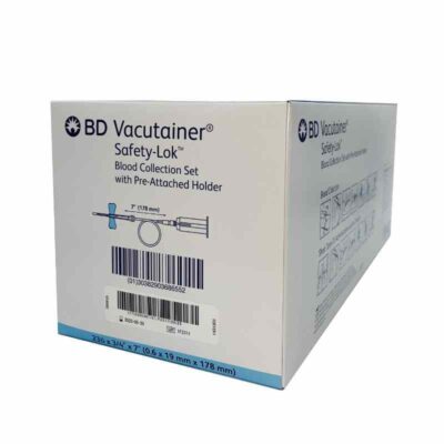 Palomilla BD Vacutainer Safety-Lok Portatubos incorporado 23G x 3/4'' x 7'' (0,6x19mmx178mm) - Unidad