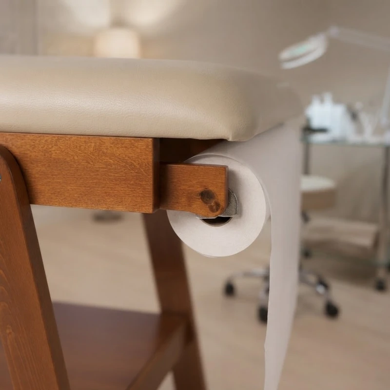 Sofá de madera FIRENZE con orificio para la cara - Madera de cerezo