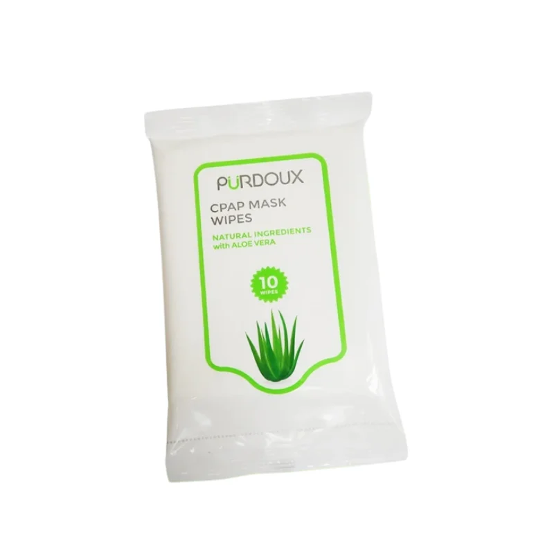 Toallitas para mascarilla CPAP - 10 unidades - Purdoux Aloe Vera