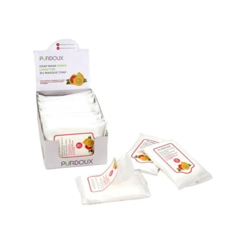 Toallitas para mascarilla CPAP - 10 unidades - Purdoux Pomelo y Limón