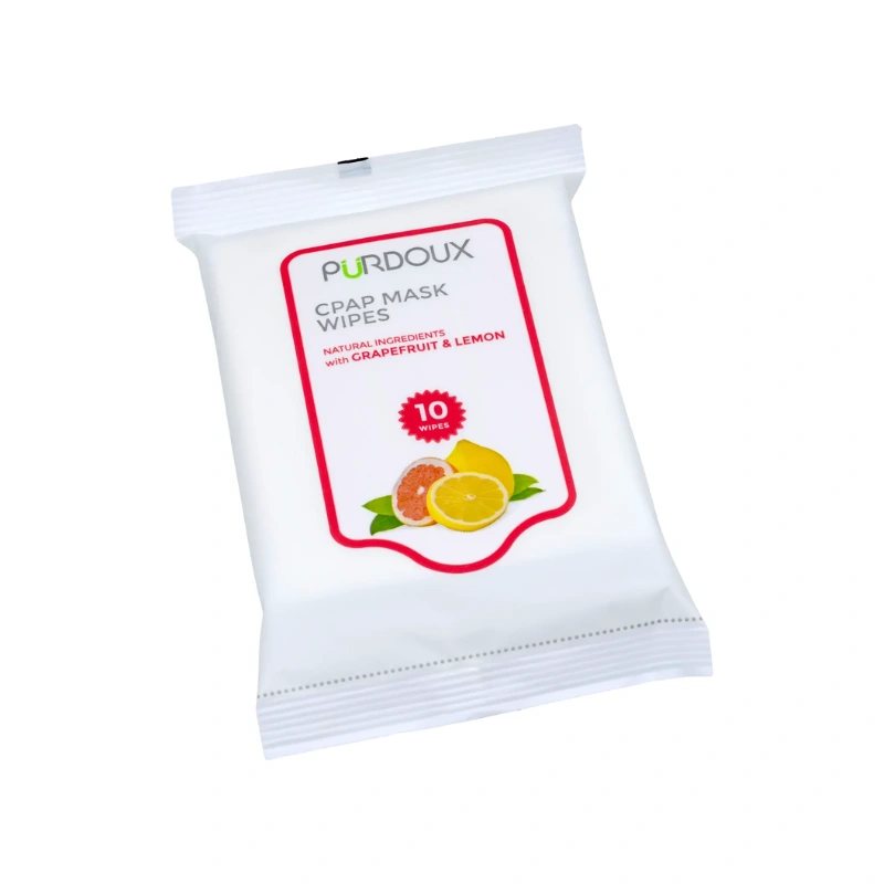 Toallitas para mascarilla CPAP - 10 unidades - Purdoux Pomelo y Limón