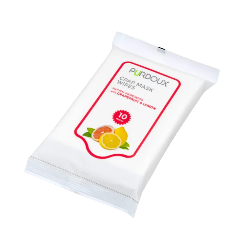 Toallitas para mascarilla CPAP - 10 unidades - Purdoux Pomelo y Limón