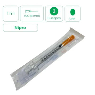 Jeringa NIPRO insulina con aguja – 0,5ml