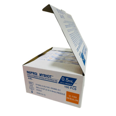 JERINGA C/AGUJA 3C INSUL NIPRO 0 5ML 30G C/100