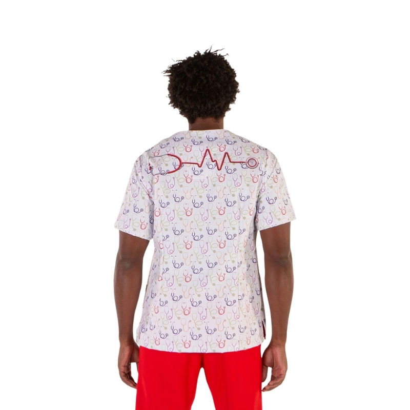 Blusón sanitario estampado Fonendos