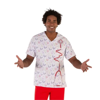 Blusón sanitario estampado Fonendos