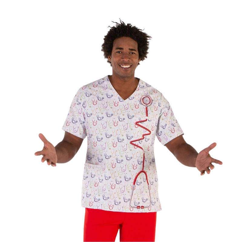 Blusón sanitario estampado Fonendos
