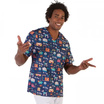Blusón unisex microfibra estampado Petshop