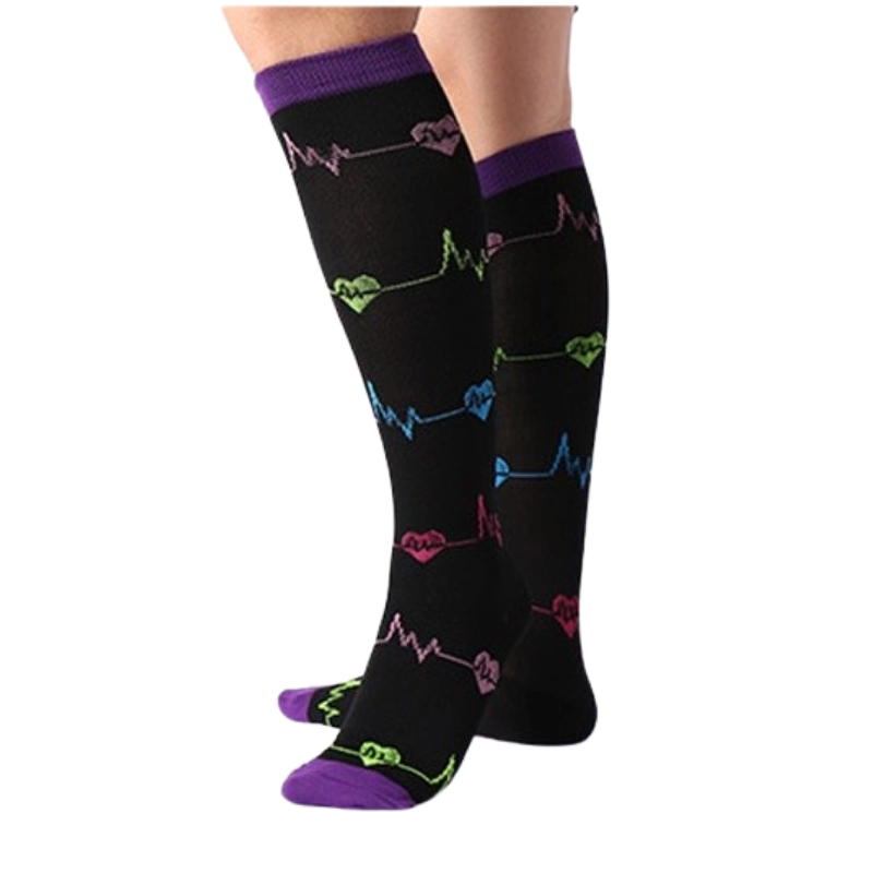 Calcetines compresivos EKG Negro