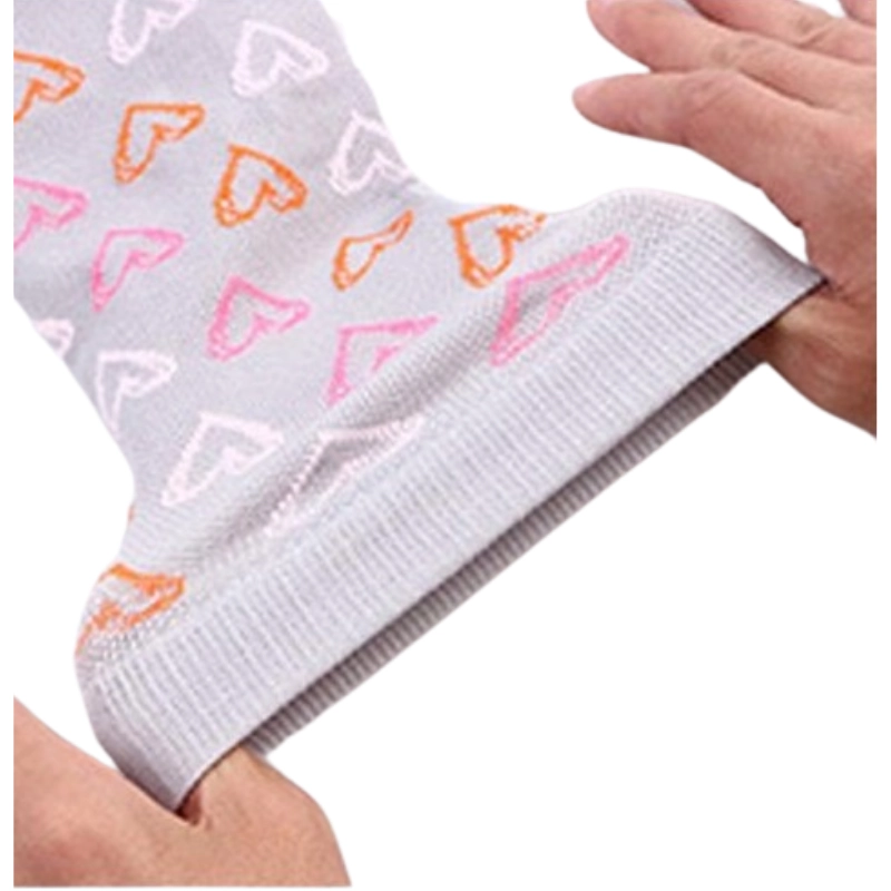 Calcetines compresivos estampados Corazones grises