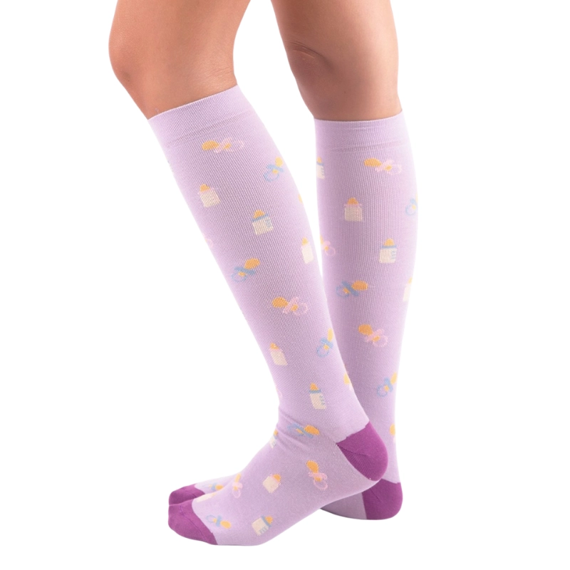 Calcetines compresivos estampados maternidad