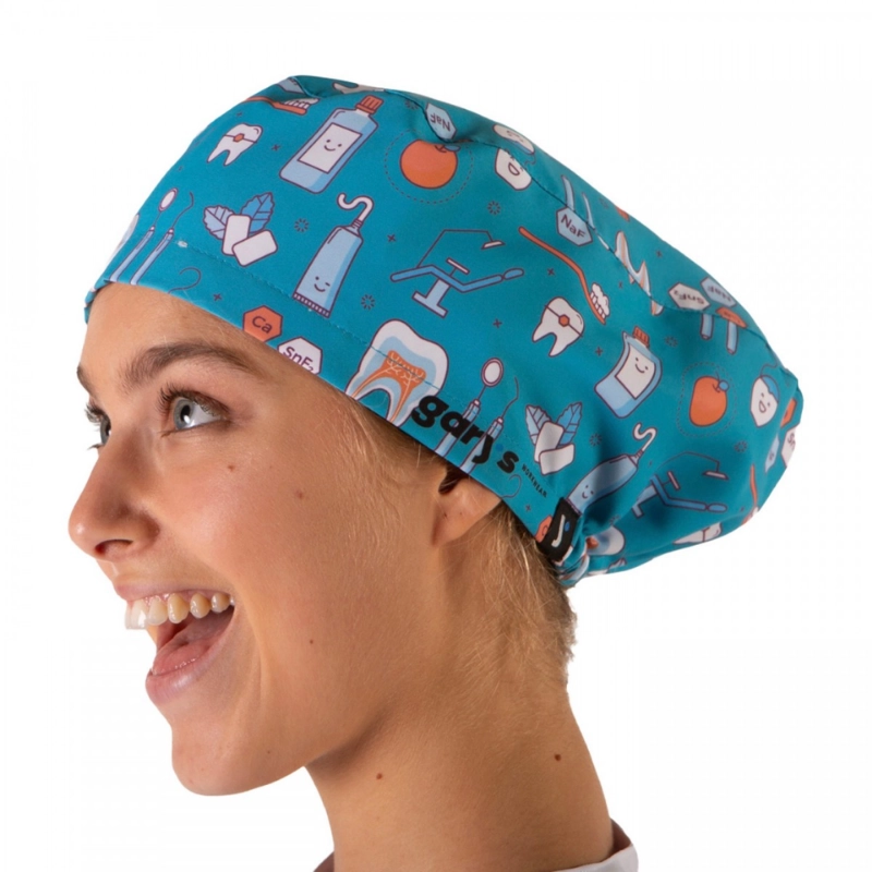 Gorro quirófano microfibra estampado Muelas - Imagen 4