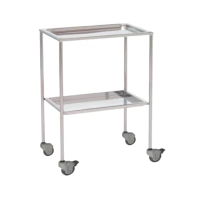 Mesa Auxiliar Acero Inoxidable 2 Bandejas MAU114