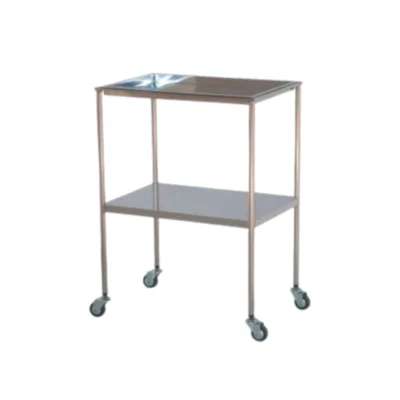 Mesa Auxiliar Acero Inoxidable Bandeja y Tablero MAU102