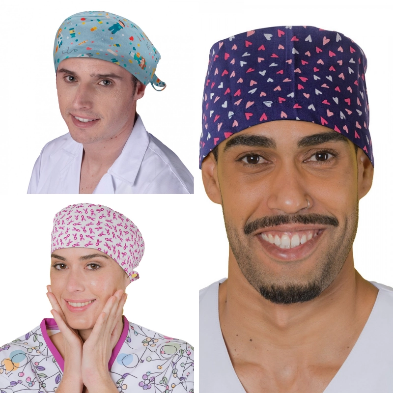 Montaje foto producto gorros pelo corto sin botones