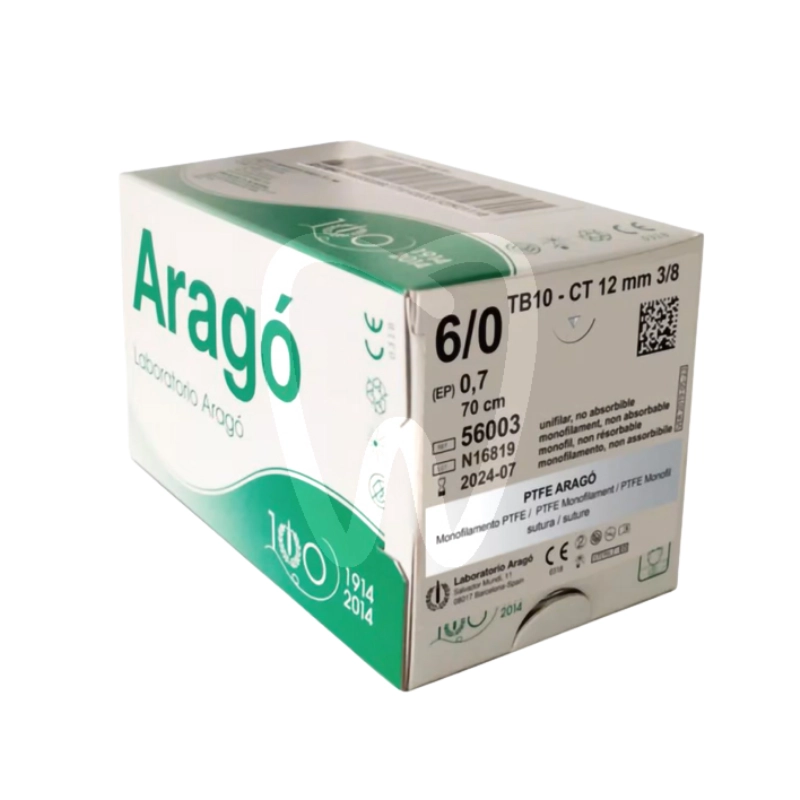 Sutura No Absorbible Incolora. PTFE