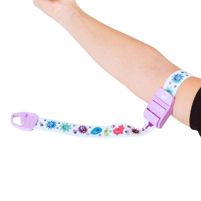 Torniquete de tela elástica estampado Virus - Imagen 2