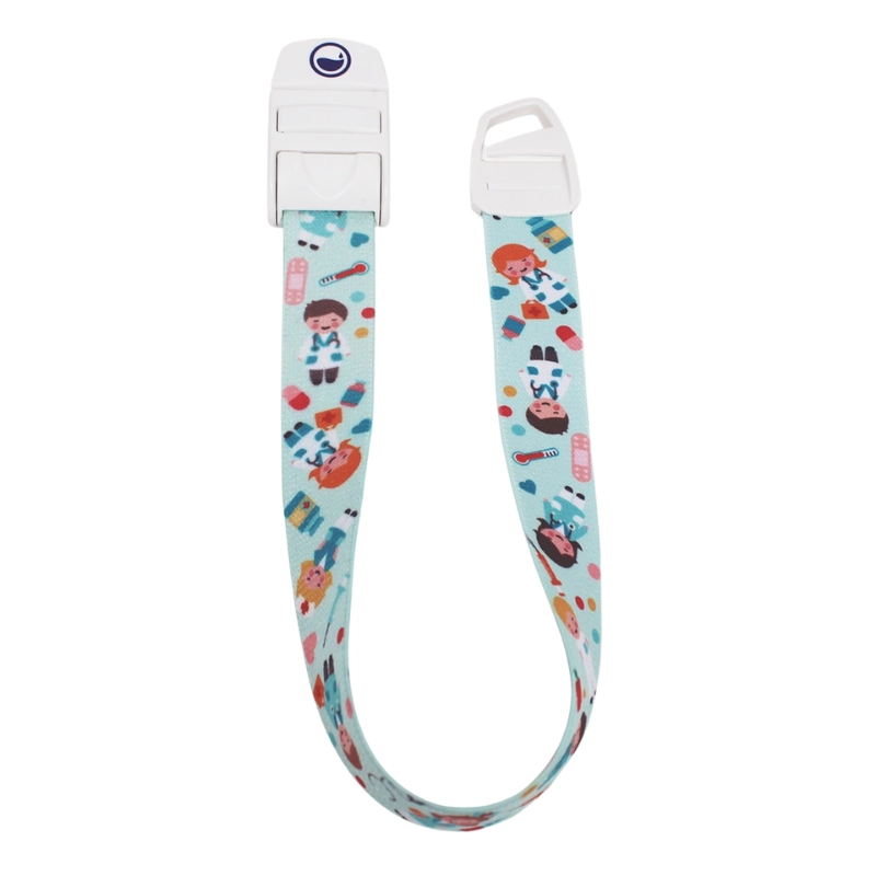 Torniquete de tela elástica estampado Sanitarios aguamarina