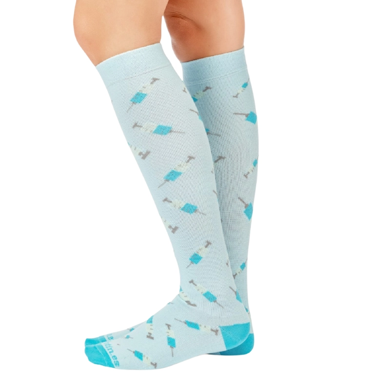 Calcetines compresivos estampados Jeringas