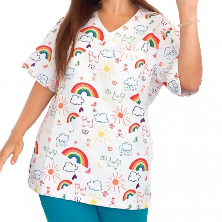 bluson sanitario arcoiris microfibra unisex