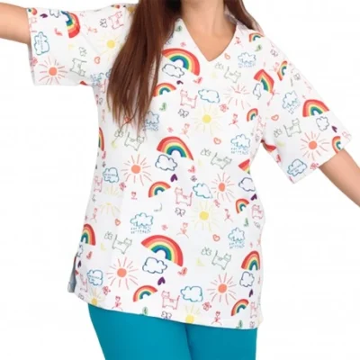 bluson sanitario arcoiris microfibra unisex