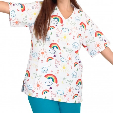 bluson sanitario arcoiris microfibra unisex