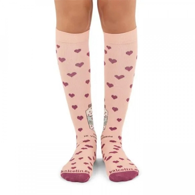 calcetines compresivos estampados besitos