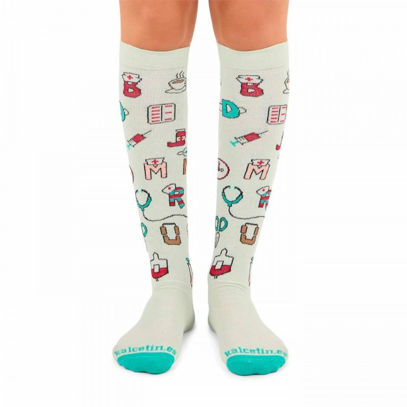 calcetines de compresión estampados ABC Médico
