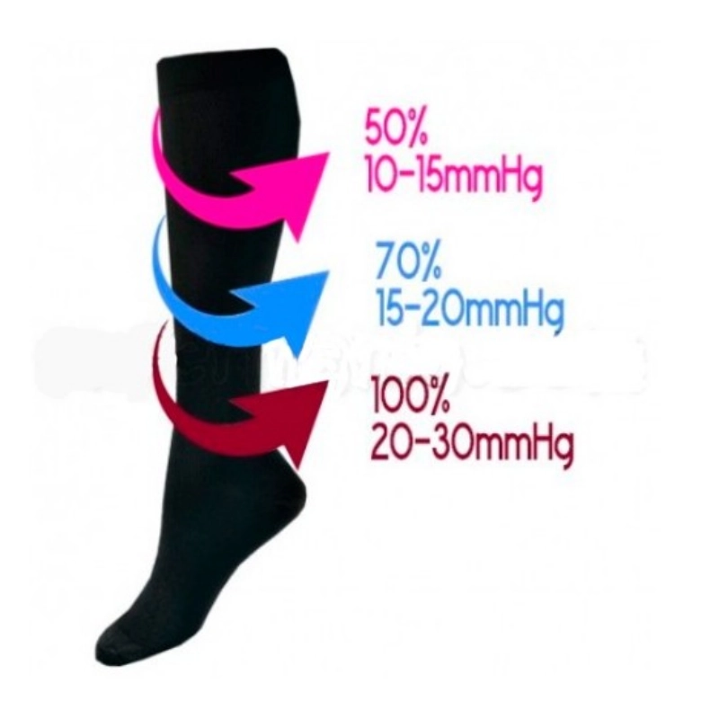 Calcetines compresivos estampados Corazones grises - Imagen 6