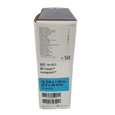 CATETER INSYTE AUTOGUARD 22G 09X25 MM C/50UDS
