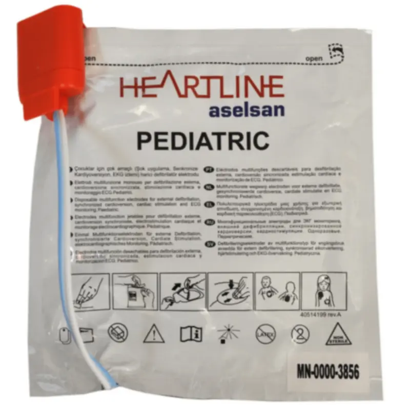 Electrodos pediátricos desechables ASELSAN Heartline AED
