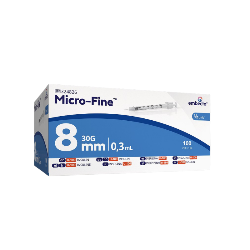 Jeringa micro - fine insulina con aguja – 0,3 ml Embecta