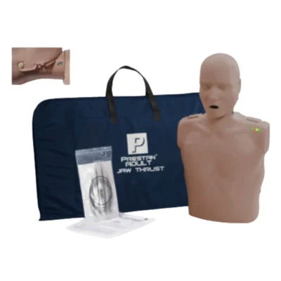 Maniquí de RCP Prestan Adulto subluxación mandibular (Piel Oscura)