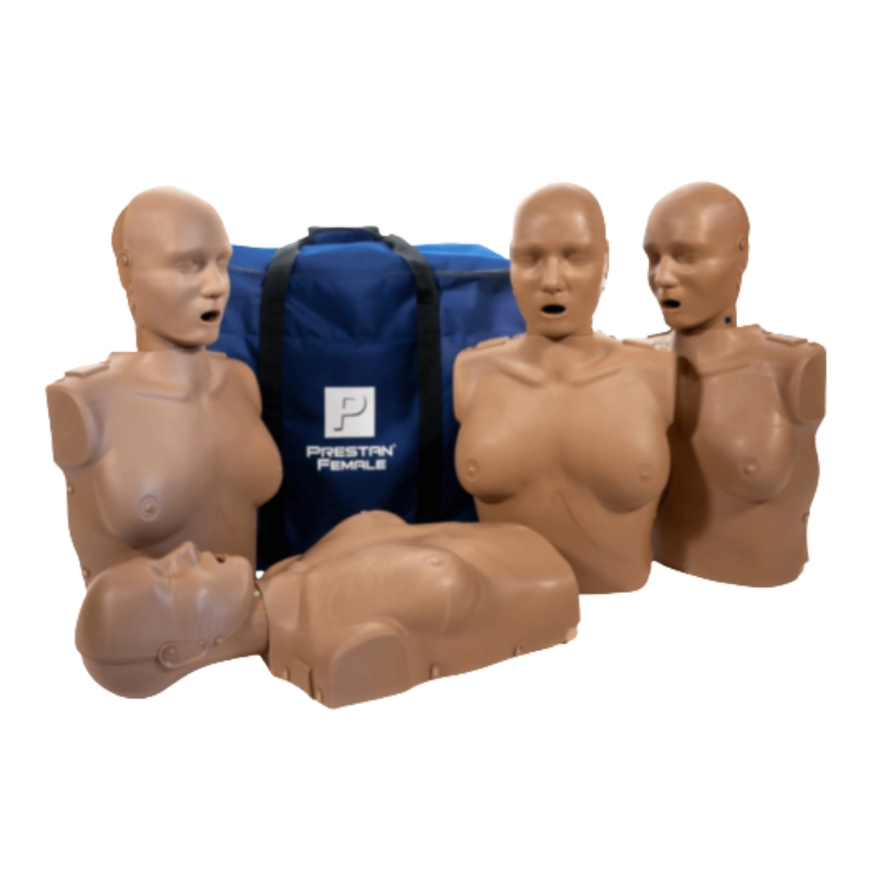Pack de 4 maniquíes femeninos de RCP Prestan Professional (oscuro)