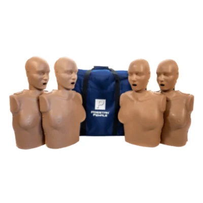 Pack de 4 maniquíes femeninos de RCP Prestan Professional (oscuro)