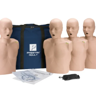 Paquete de 4 maniquíes profesionales de RCP para adultos Prestan (color claro)