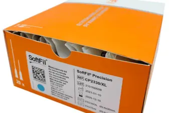 Caja de microcánulas de precisión SoftFil para tratamientos de medicina estética facial.